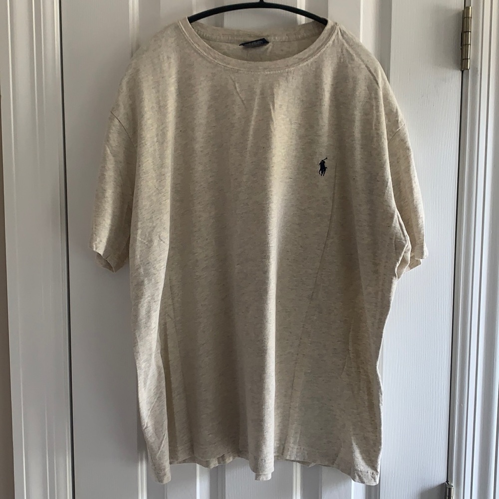 *NWOT* Men’s Polo Short Sleeve Tee- Size Large- Heathered Ivory